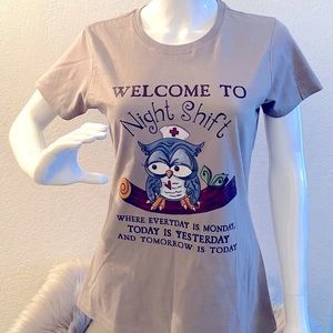 Nurse Medical Night Shift Noc Owl Shirt Top